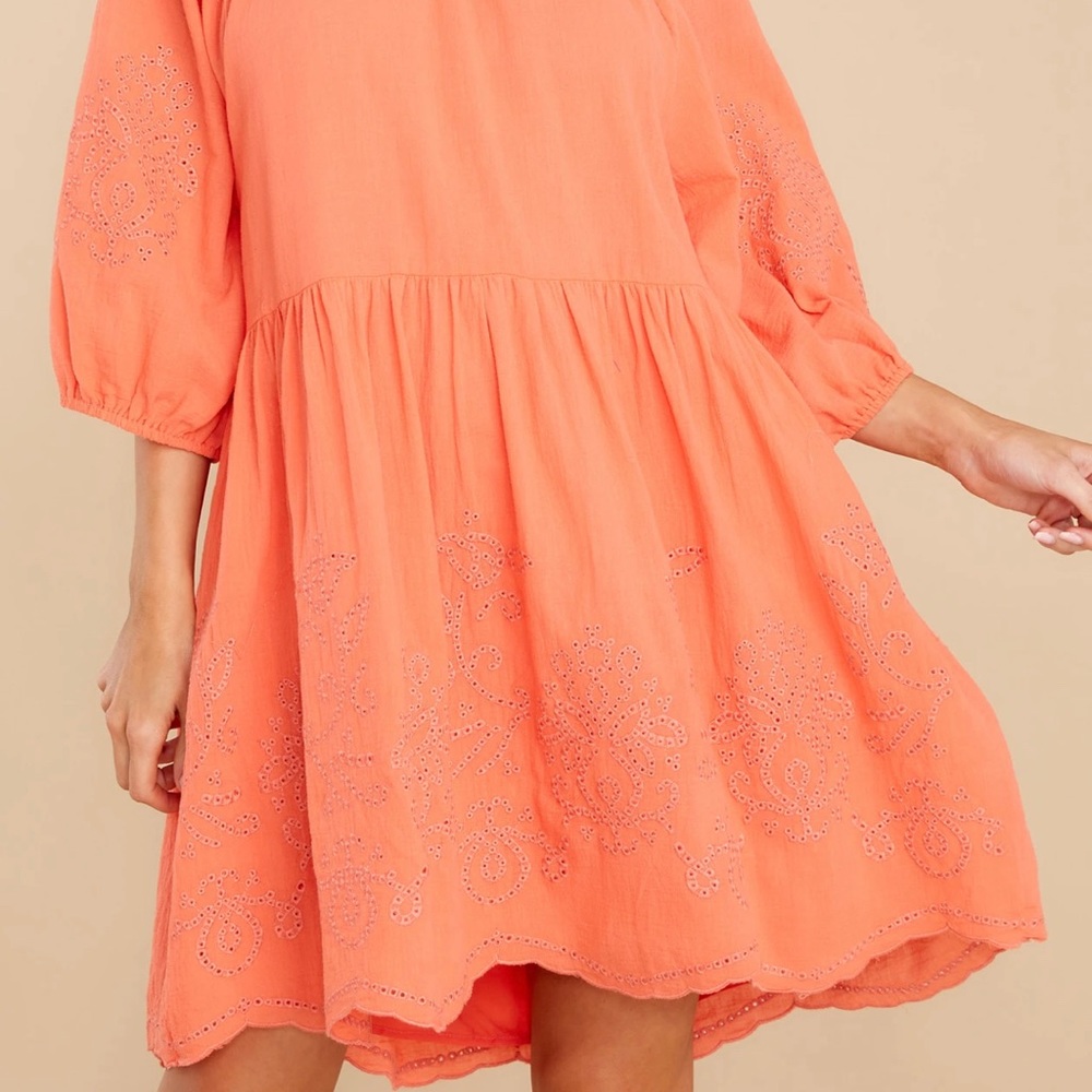 Red Dress Boutique Love On Time Coral Eyelet Dress